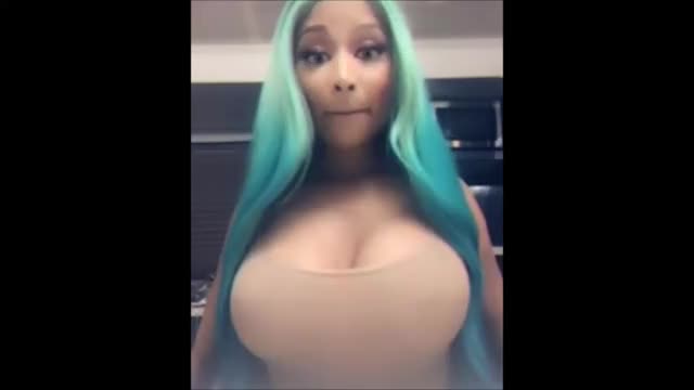 Nicki Minaj busty faketits feelthemup tease bimbo