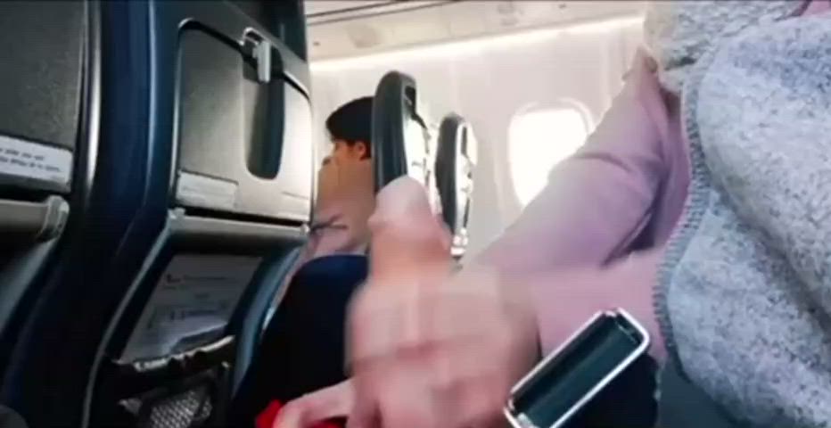 Airplane Cum In Mouth Cumshot Handjob Playboy clip