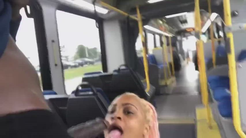 blowjob ebony milf public clip