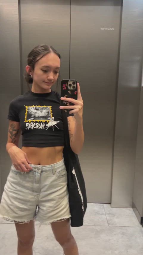 elevator nipples petite selfie clip