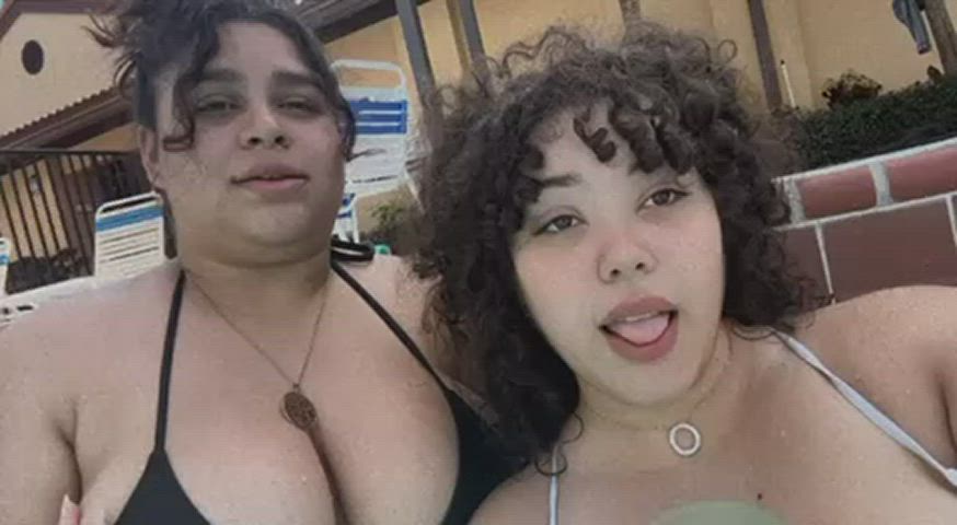 bbw big tits boobs girlfriend huge tits latina lesbian onlyfans thick tits clip