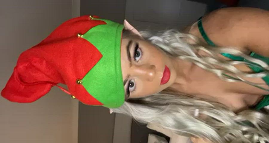 christmas cosplay elf tease teen blonde clip