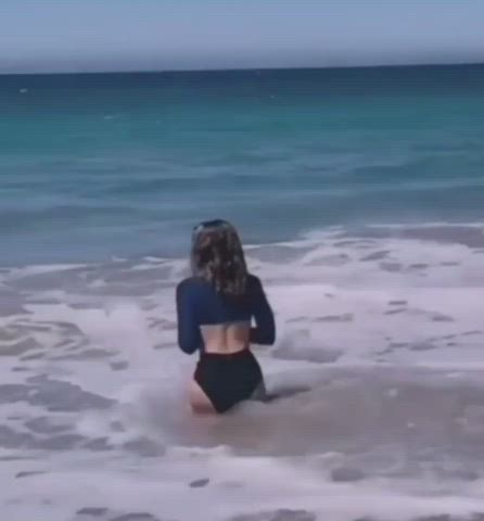 Beach Lauren Cohan Swimsuit clip