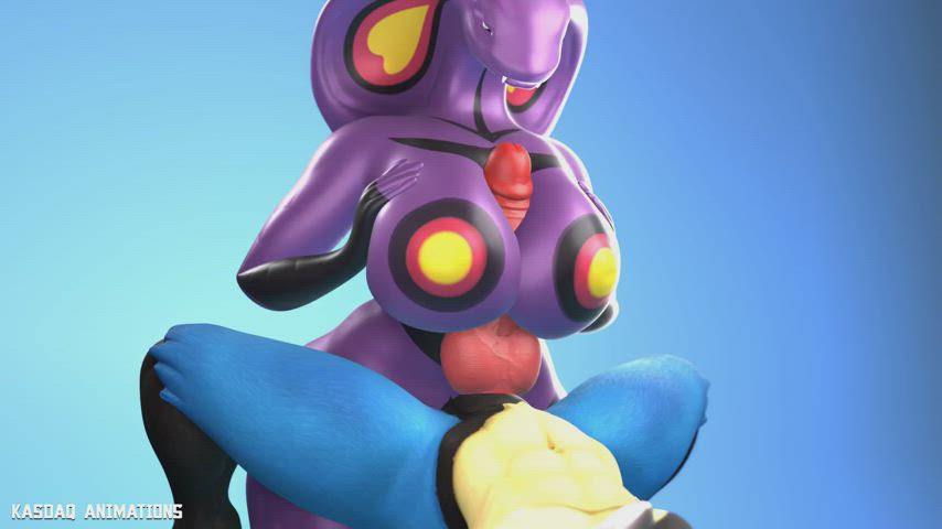 animation big tits titty fuck clip