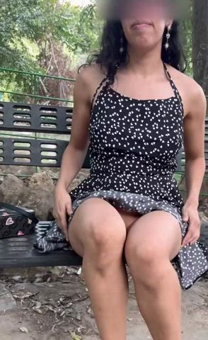 flashing latina mexican outdoor public pussy upskirt clip