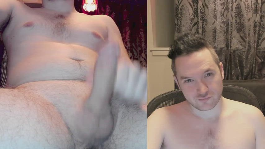 Big Dick Jerk Off Male Masturbation Smile Solo Split Screen Porn Webcam clip