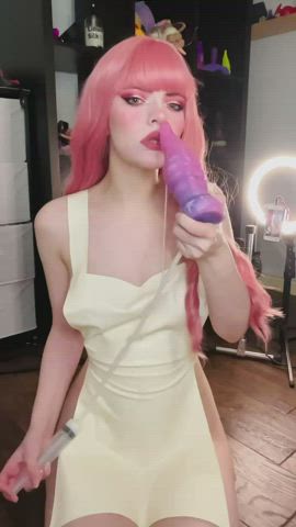 Covering myself in cum with my tentacle from UncoverCreations ❤️