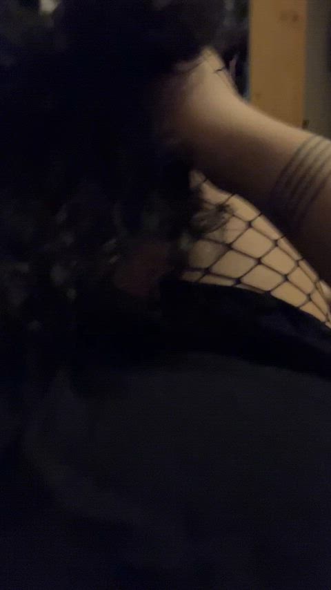 cunnilingus femdom fishnet interracial pussy clip