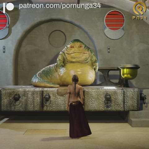 Princess Leia dances for Jabba the Hutt (credit_Pornunga34)
