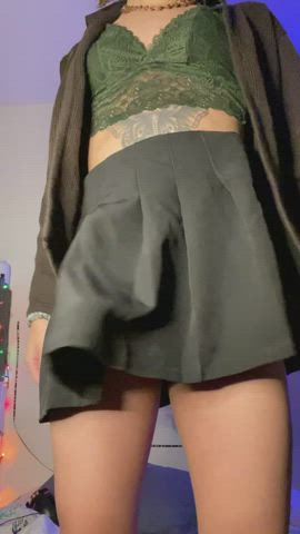 I’m always rock hard under this skirt