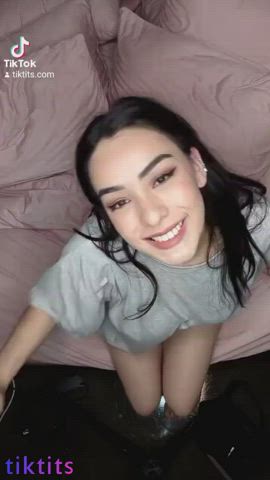 big tits bouncing tits cute seduction teen tiktok clip