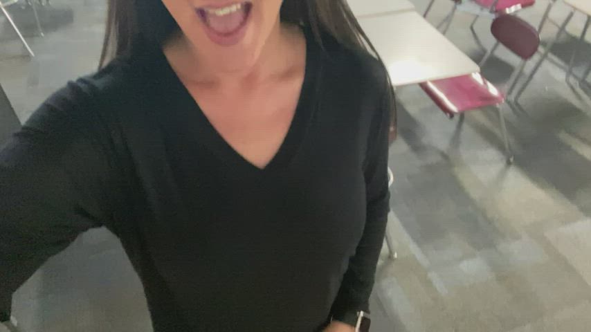 Classroom Natural Tits Nipples Teacher clip