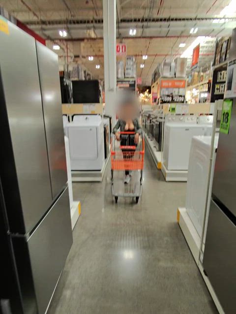 Flashing my boobs at Home Depot