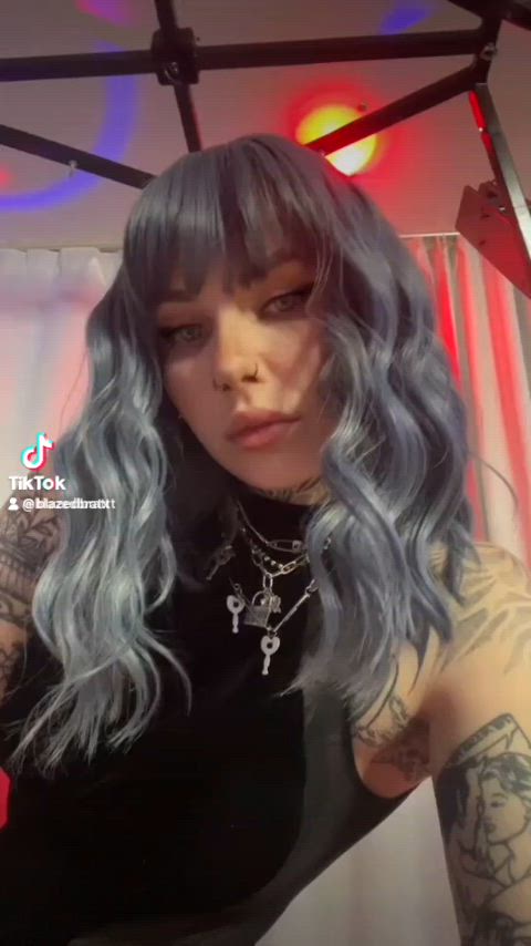 sfw tiktok tongue fetish alt-girls pale-girls suicide-girls clip