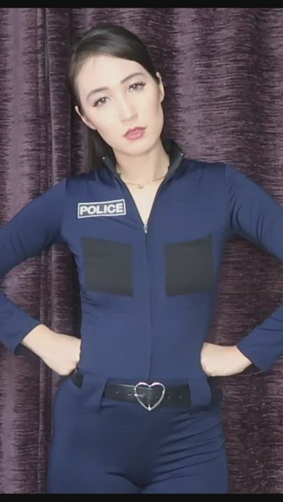 female officer Chinese dirty talk