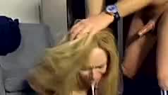 Rough deepthroat blonde slut ruined