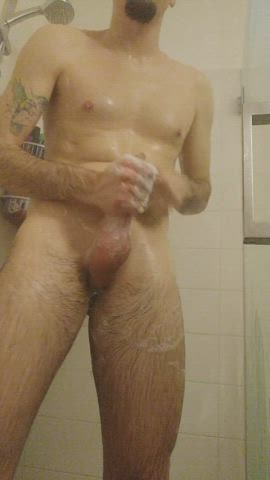All soaped up for my first post here, who wants to help wash it off?