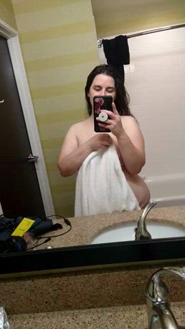 Better with the towel off?