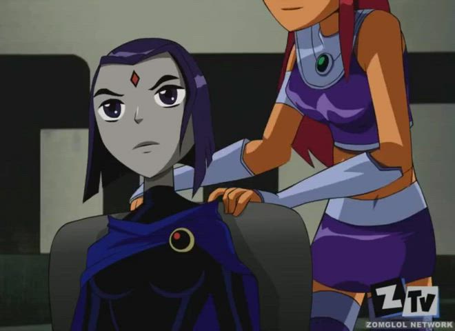 Starfire gives Raven a helping hand (ZONE)