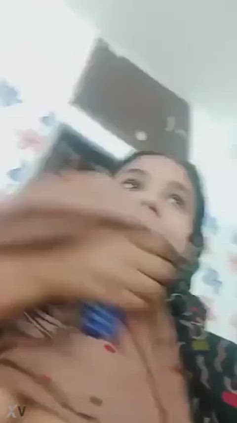 bathroom huge tits pakistani selfie titty drop clip