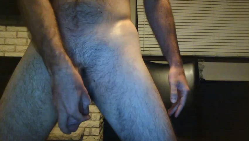 big dick cock cock worship hairy chest male masturbation monster cock clip