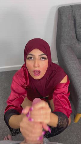 Naughty hijabi whore addicted white cock 🥵