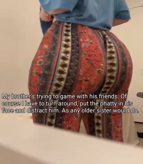 big ass brother family goth jiggling pawg phat ass sibling sister taboo big-booty-whooty