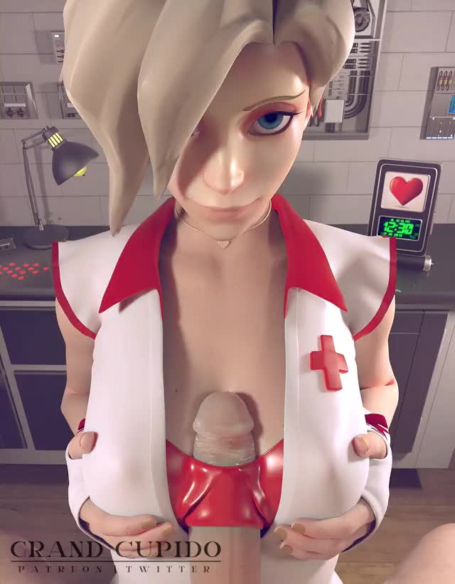 Mercy providing first help to your injured cock