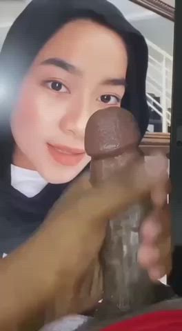 cockslap face fuck hijab malaysian tribute clip