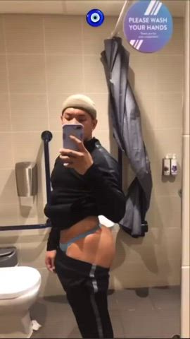 asian big ass exhibitionist gay gym public thong clip