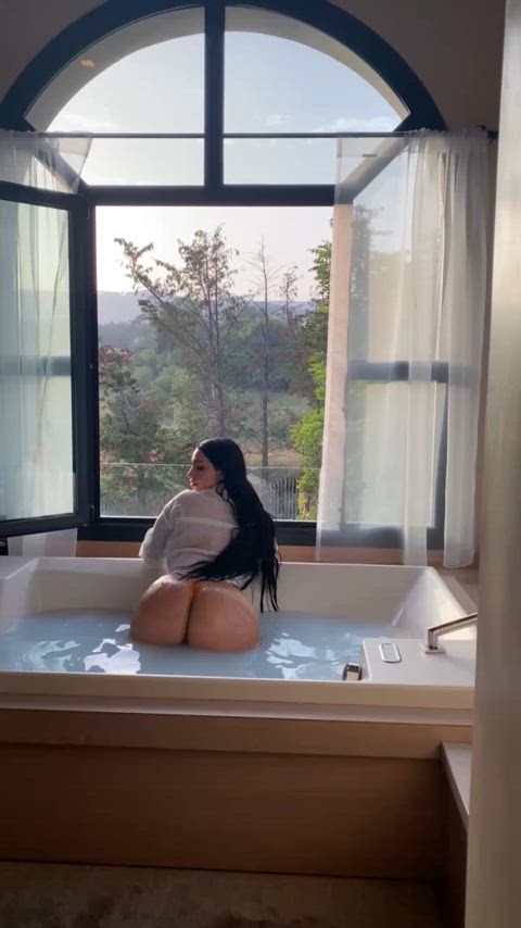 ass bathtub big ass bikini micro bikini tease thick thick cock thick thighs not-nude