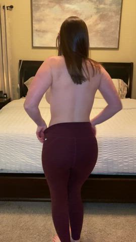 Amateur Ass Hotwife MILF Redhead Strip Stripping Striptease Thong Wife clip