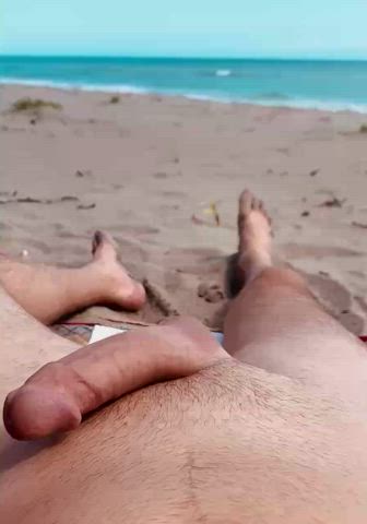 beach cock handjob clip