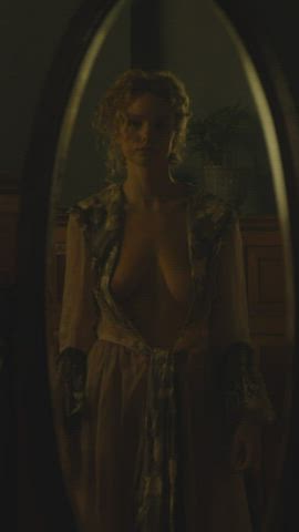 Blonde Celebrity Cinema Hairy Pussy Mirror Robe Seduction Teasing Undressing clip