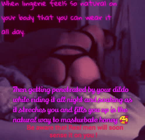 caption dildo femboy lingerie masturbating riding slutty teen thong clip