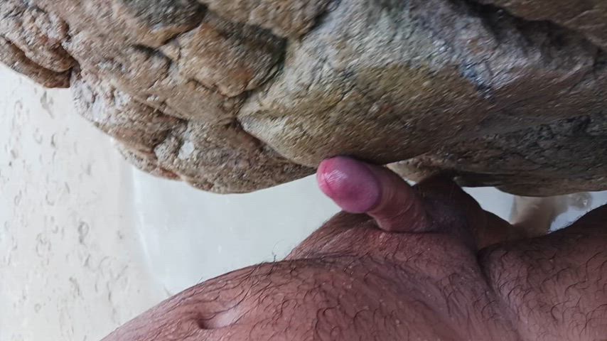 beach erection male masturbation masturbating rubbing wet clip