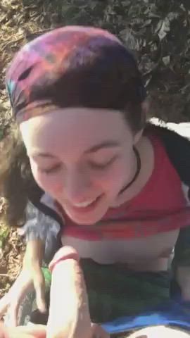 Amateur Blowjob Outdoor Throat Fuck clip