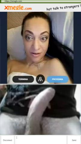 big dick cock shock milf reaction stranger webcam clip
