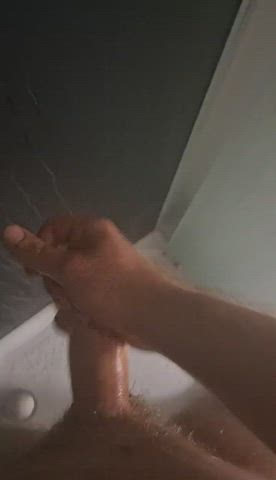 Cumming in the shower