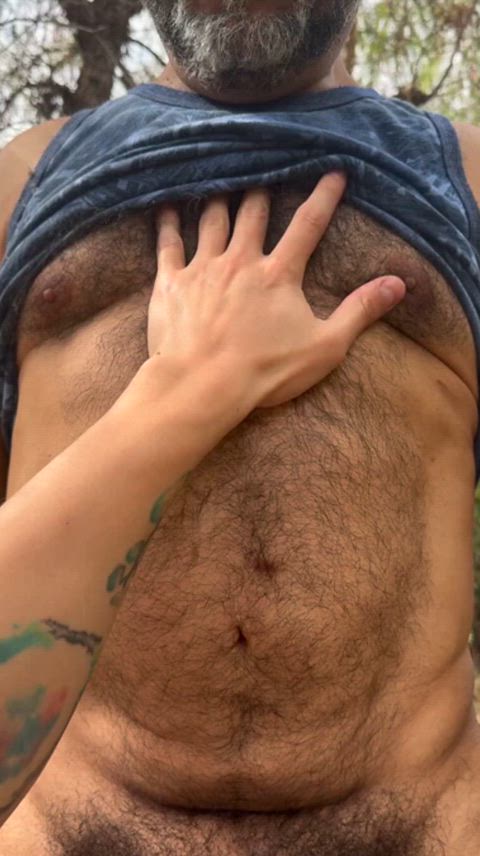 bear hairy hairy chest hairy cock outdoor gay hold-the-moan clip