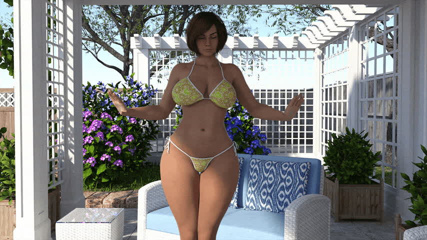 3D Big Tits Bikini Dancing Gamer Girl clip