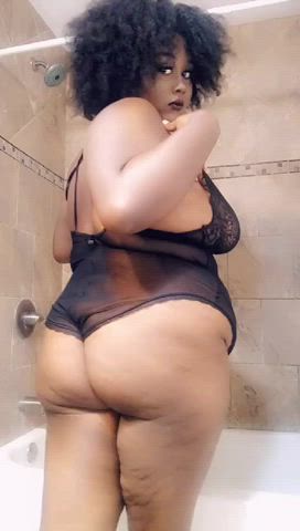 Thick Sexy Ebony In Lingerie Ready to Be Drained
