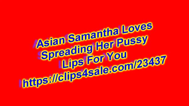 Asian Samantha Loves Spreading Her Pussy Lips For You