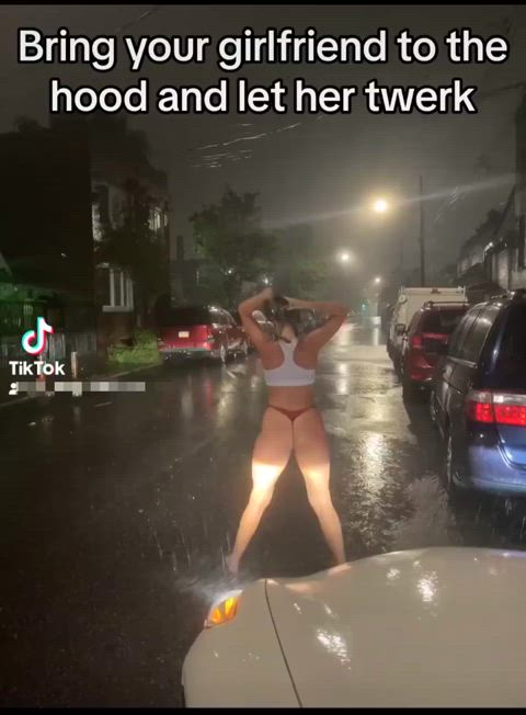 ass hood tiktok twerking white girl clip