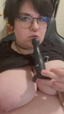 dildo sloppy sucking clip