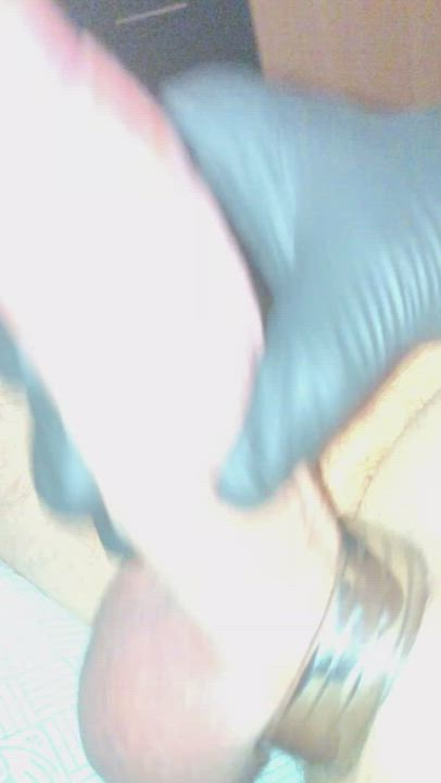 Big Dick Kinky Latex Gloves Male Masturbation Uncut clip