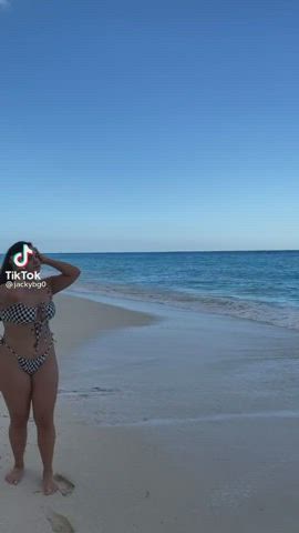 Beach Bikini Curvy Latina clip