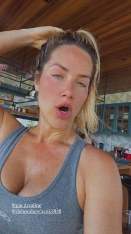 brazilian celebrity cleavage milf wet clip