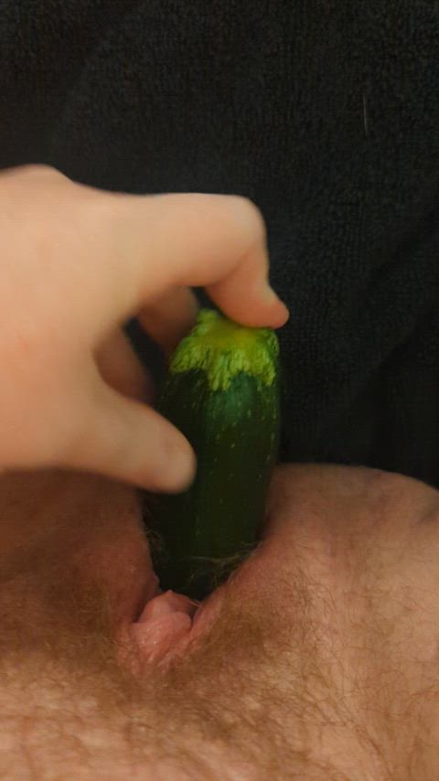 Had to fuck myself with a cucumber 