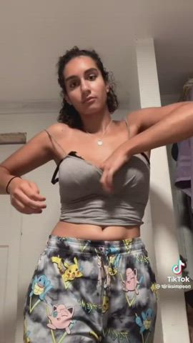 Braless Nipple Piercing Pokies clip